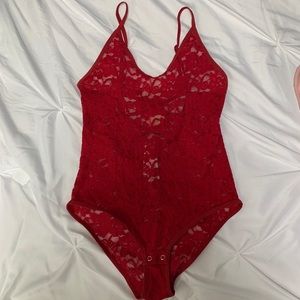red lace bodysuit!